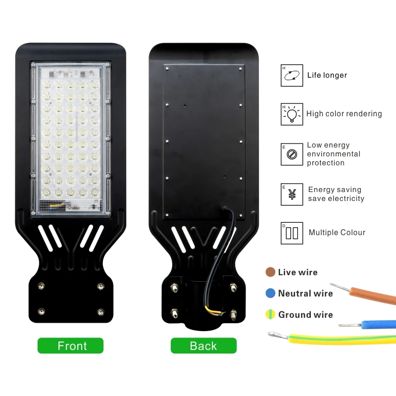 LED 가로등 50W 100W AC 220V 실외 투광 조명 IP65 방수 벽 조명 정원 도로 거리 통로 막대 조명, 실외 조명 스포트라이트 가로등 스포트라이트
