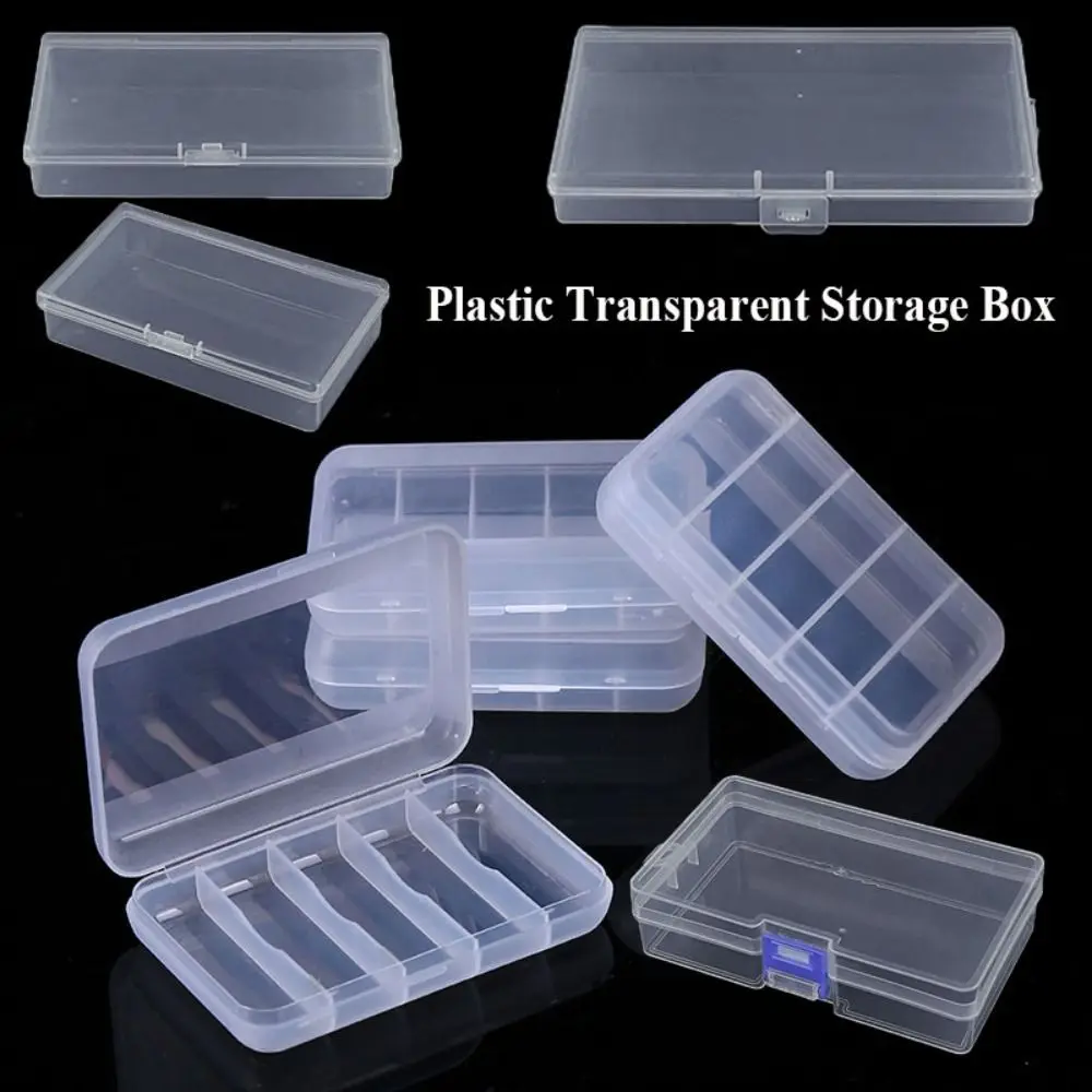 

Пластиковый ящик для хранения, 5 размеров, квадратная прозрачная упаковка, фотоорганайзер, держатель для электроинструментов