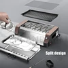 1800W Household Electric Grill Oven Multifunctional Automatic Barbecue machine Indoor Roast Meat Dish Plate 6