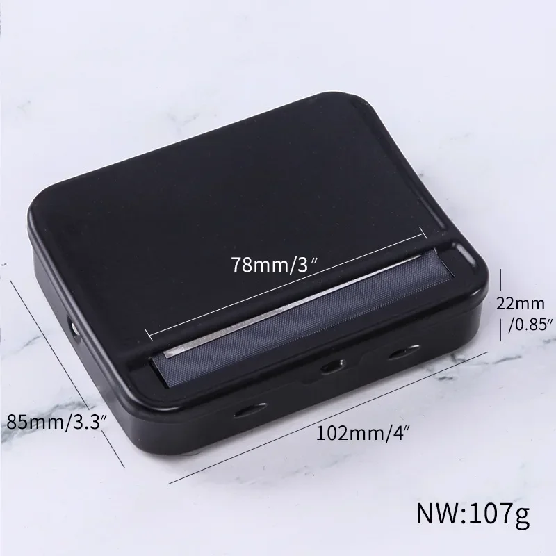 Compact Metal Cigarette Roller with Tobacco Storage - Portable Smoking Accessory
