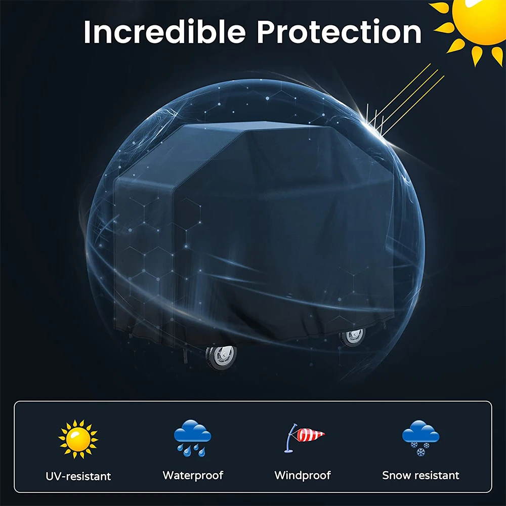 Barbecue Gas Grill Waterproof BBQ Cover Outdoor Heavy Duty Fade Weather Resistant Upgraded Material for Char Broil and More