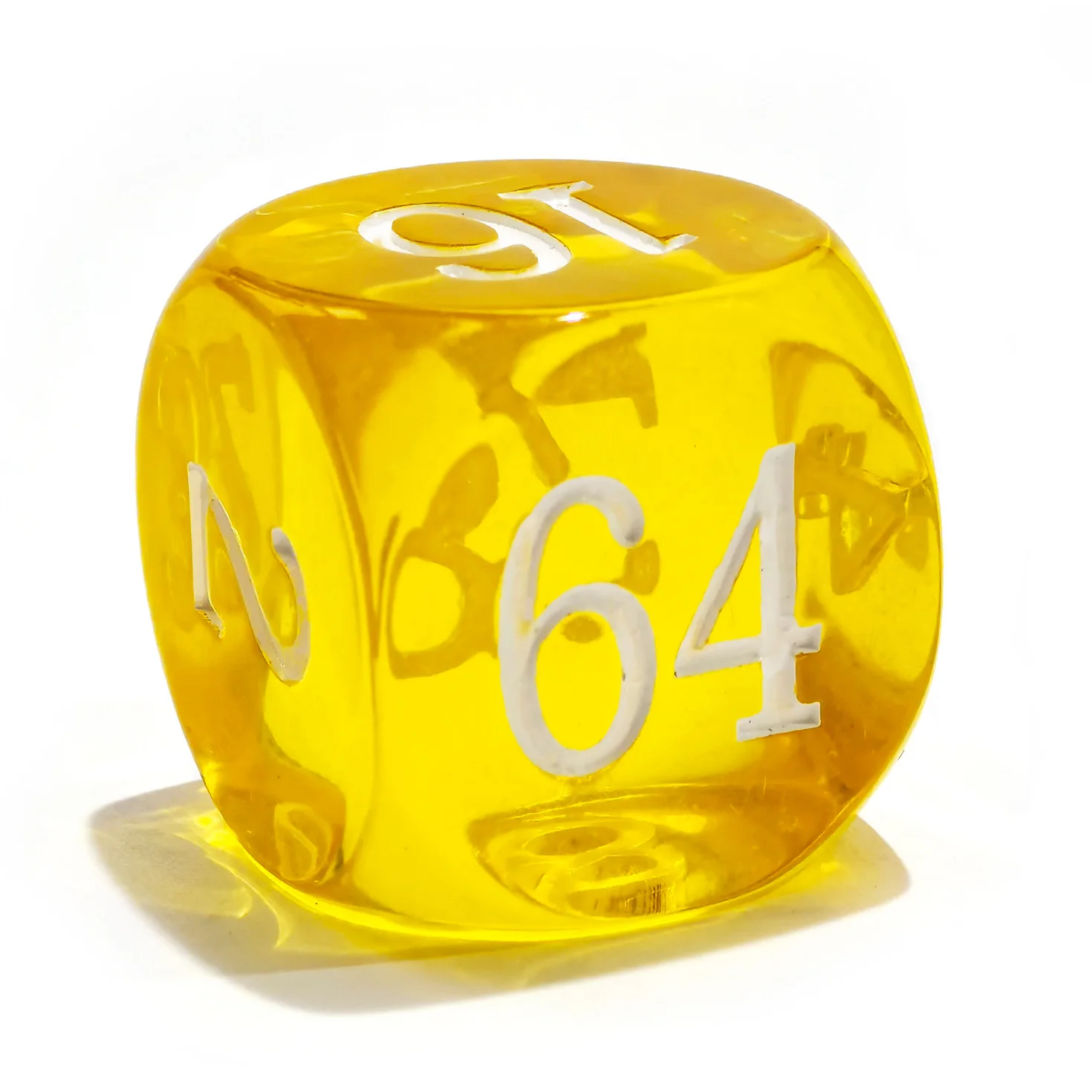 Large Translucent Backgammon Doubling Cube - Assorted Colors, 30MM