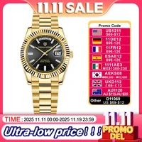 New PAGANI DESIGN DD36 Gold Luxury Automatic Mechanical Watch For Men ST16 100M Waterproof AR Sapphire Glass Wristwatch Men