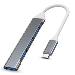 Enhanced USB - C Hub - 4 - Port Multi - Function Adapter with OTG Capabilities (Type C 3.1 grey)