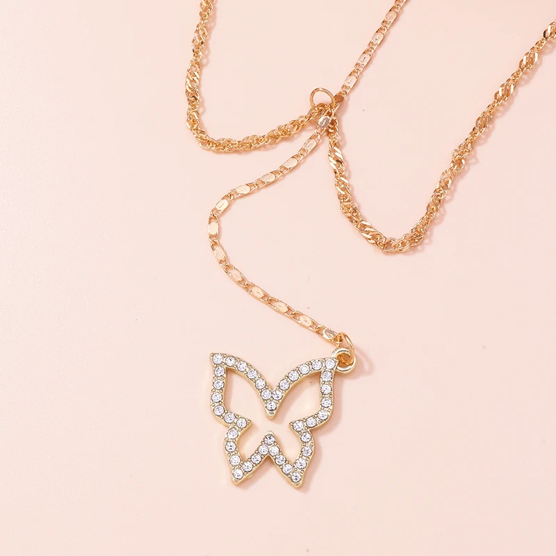 Aihua Mode Gold Farbe Sexy Lange Quaste Kristall Schmetterling Oberschenkel Kette Für Frauen Körper Schmuck Strand Trendy Bein Kette – Detail 4
