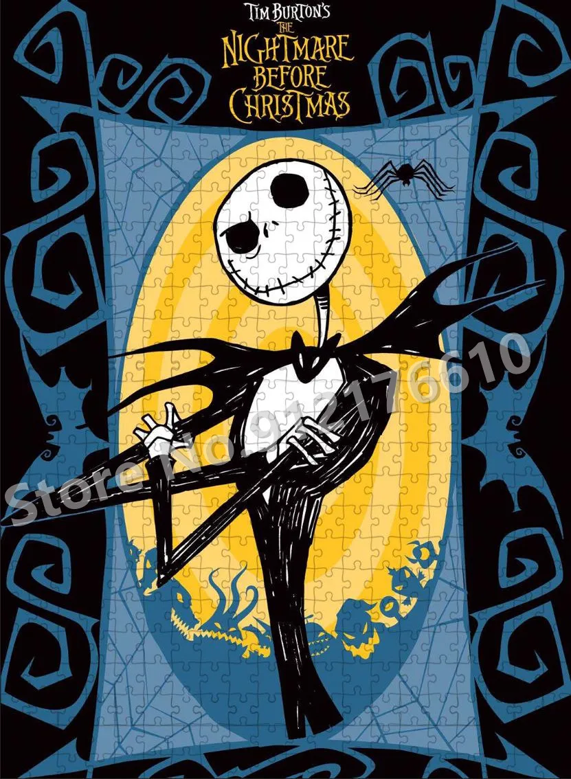 Nightmare Before Christmas Jigsaw Puzzles Disney Halloween Corpse Bride  Ghost Wooden Puzzle for Adult Decompression Toys Games - AliExpress