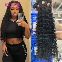 Deep Wave Human Hair Bundles For Women Brazilian Weaving 26 28 30 32Inch Virgin Hair Extensions Deep Wave Hair Bundles 1/3/4 Pcs 1