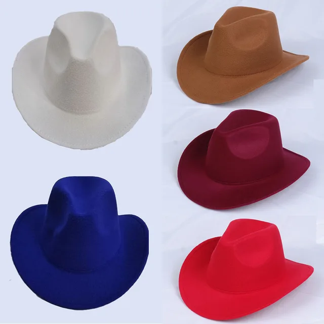 Chapeau De Jazz À Bord Roulé Chapeau Collant De Cowboy Occidental Couleur .