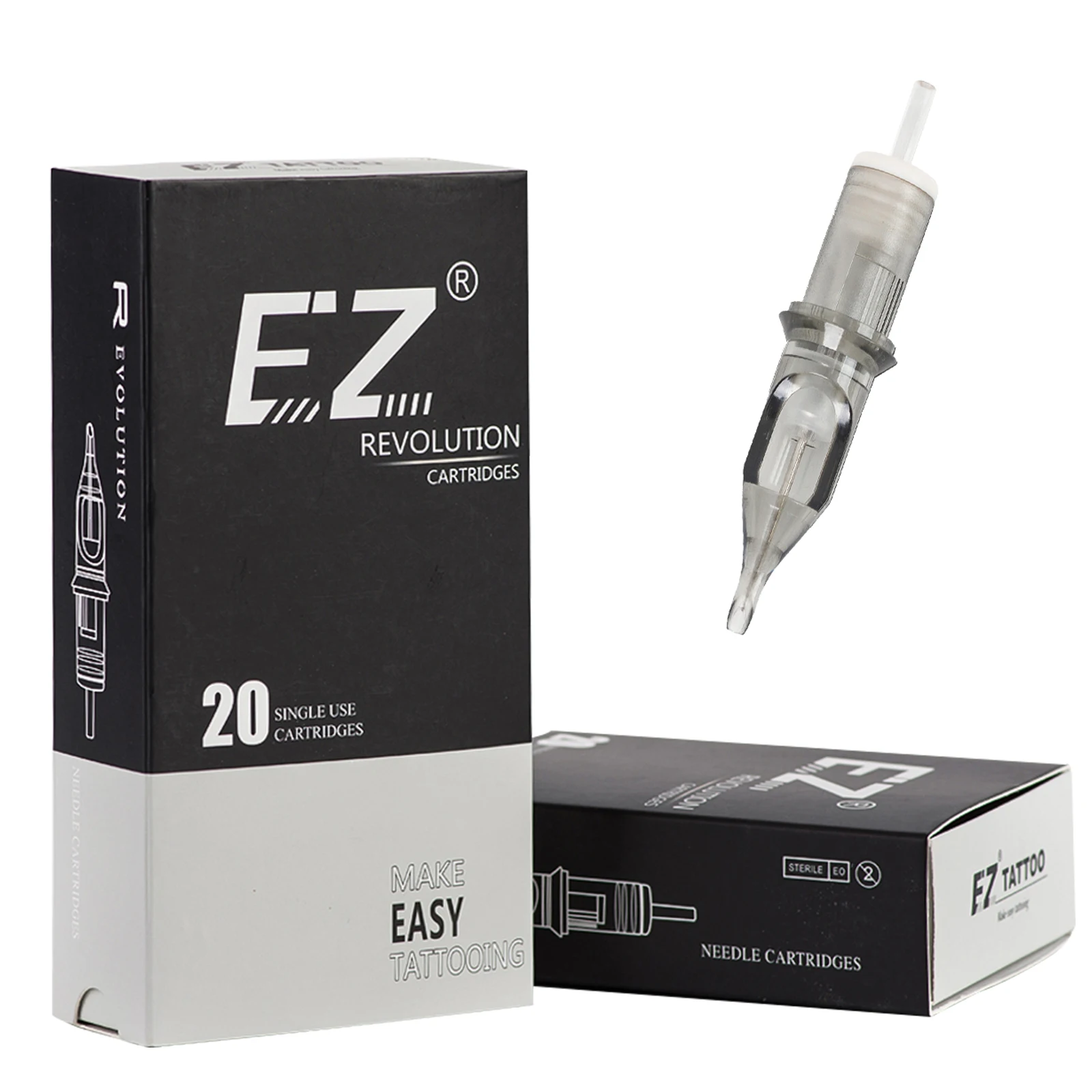 

EZ Revolution Tattoo Cartridge Needle #08 (0.25 MM) Round Liner (RL) Needles Permanent Makeup Rotary Pen Machines 20 Pcs/Box