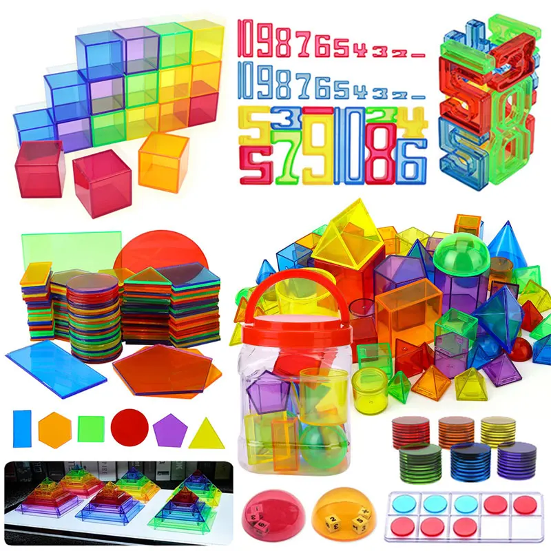 Montessori Rainbow Blocks Shape Matching Sensory Toys