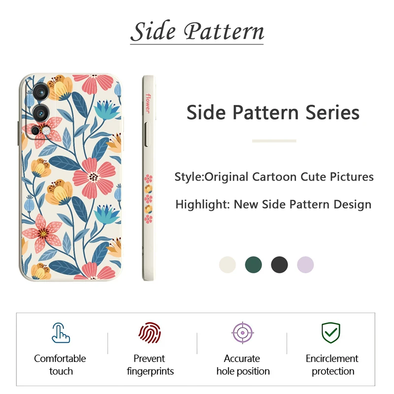 Vibrant Floral Art Shockproof Silicone Phone Case – Anti-Drop Soft Cover