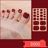 Harunouta Red Toe Semi-Cured Gel Nail Sticker Curing-free Wraps Adhesive Toenail Polish Strips Solid Color Full Cover Stickers 1