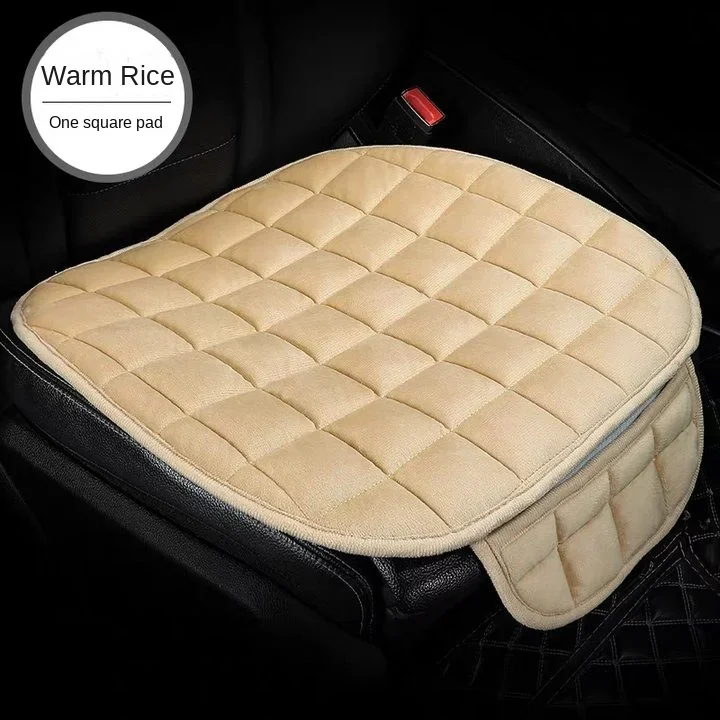 Car Seat Cushion Winter Plush Single Piece Short Plush Three Piece Set For Thickening and Warming Car Rear