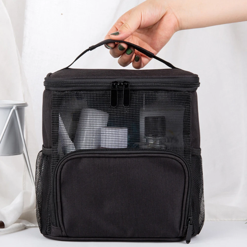 Mesh Shower Caddy Dorm Travel Shower Caddy Bag Quick Dry with Metal Hook Hanging for Gym Outdoor Travel