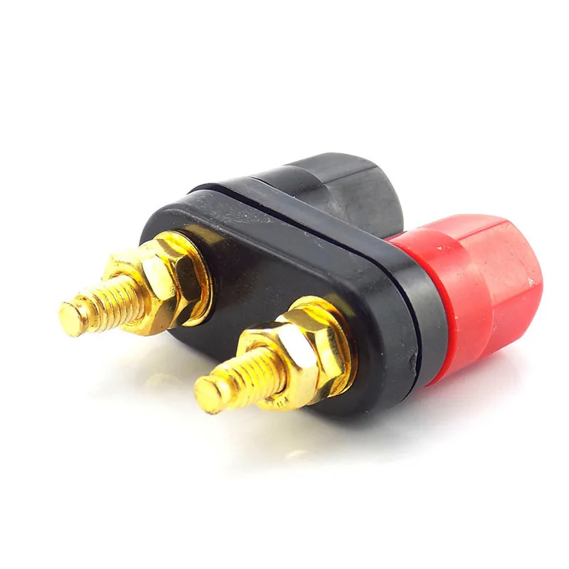 

Dual 4mm Banana Plugs Couple Terminals Plug Jack Socket Binding Post Red Black Connector Amplifier Speaker DIY Connectors