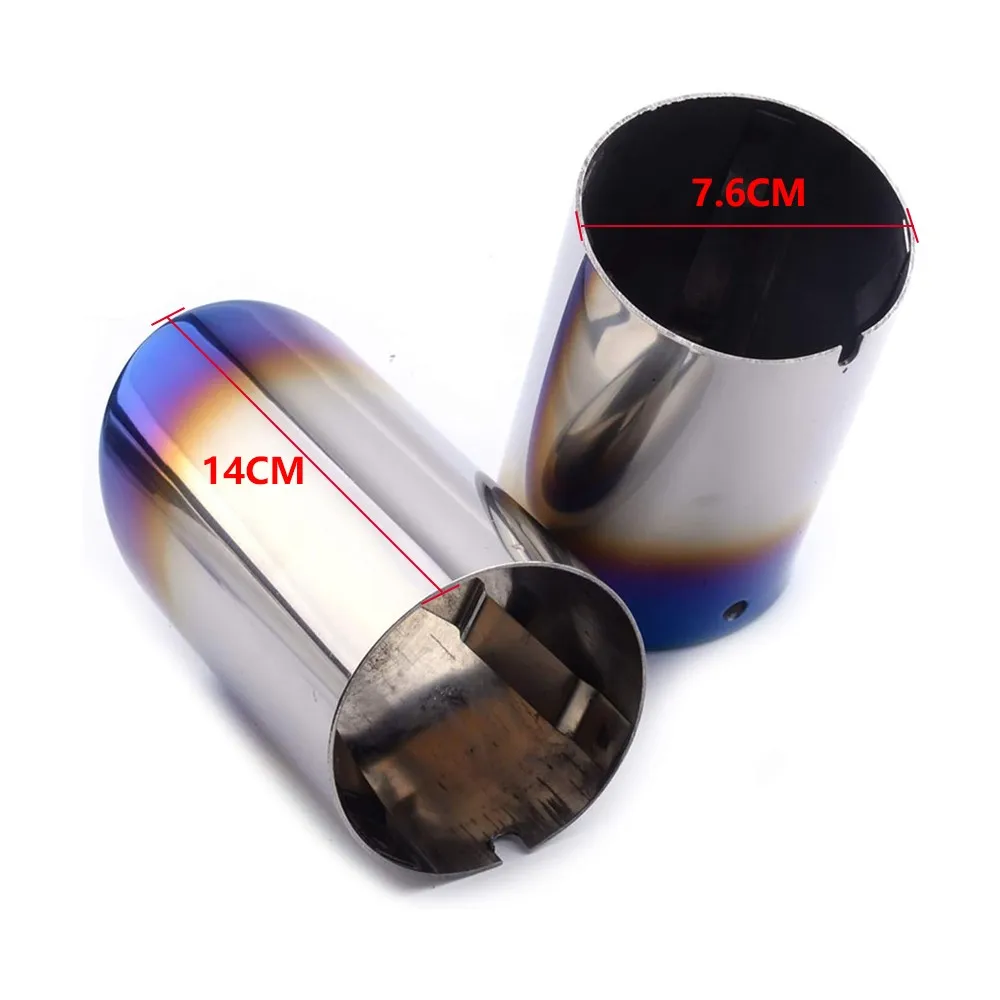 Stainless Steel Car Exhaust Pipe Muffler Tip Tailpipe For Audi A4 B8 Q5 A5 A3 8V 8P A1 VW Passat B7 CC Tiguan exhaust muffler tip