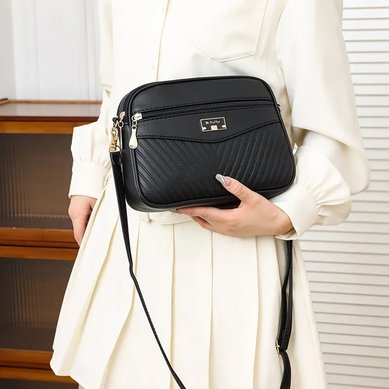 New Summer Women&rsquo;s Handbag Skew Cross Underarm Bag Foreign Trade Printing One Shoulder Small Square Bag Crossbody Bag Straw Crossbody Bag Pu Crossbody Bag