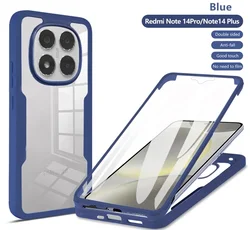 360 Double - Sided Full Protection Case with Screen Protector - Note14 Pro Plus 5G (Blue)