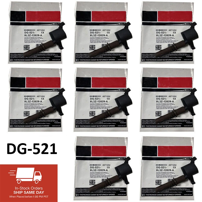 

1/8Pcs High Quality DG-521 8L3Z12029A For Motorcraft DG521 Ignition Coils For Ford Lincoln Mercury 5.4L 8L3Z-12029-A