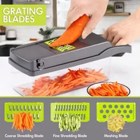 Hachoir de cuisine Portable multifonctionnel, broyeur de légumes, râpe à pommes de terre et carottes, robot culinaire domestique pour fruits et légumes 6
