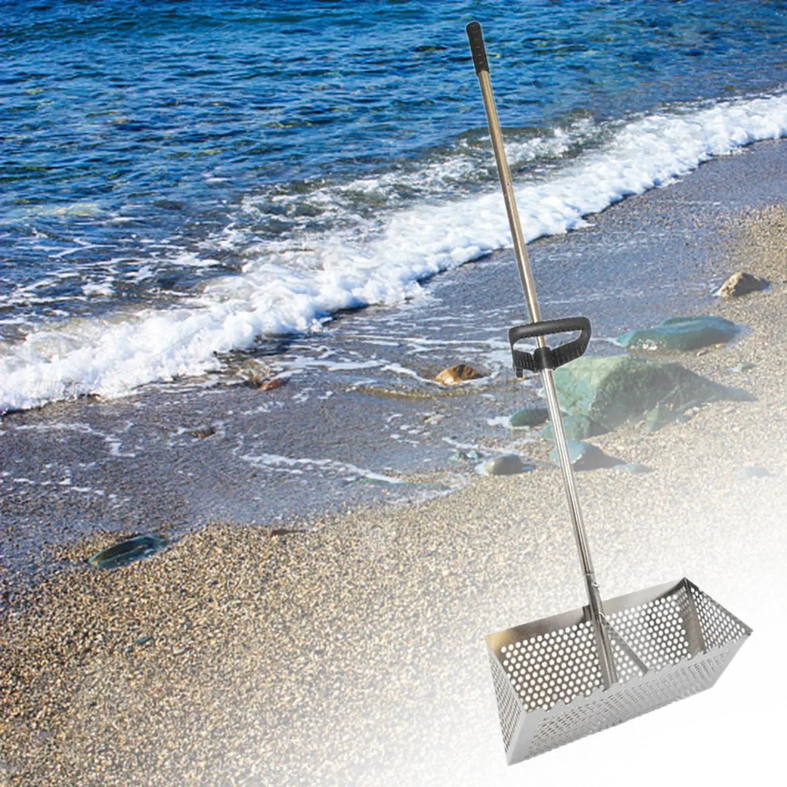 Seafood Rake Hand Rake Collecting Tool Lightweight Seafood Digging Folding with Handle Handheld Sea Tool Beach