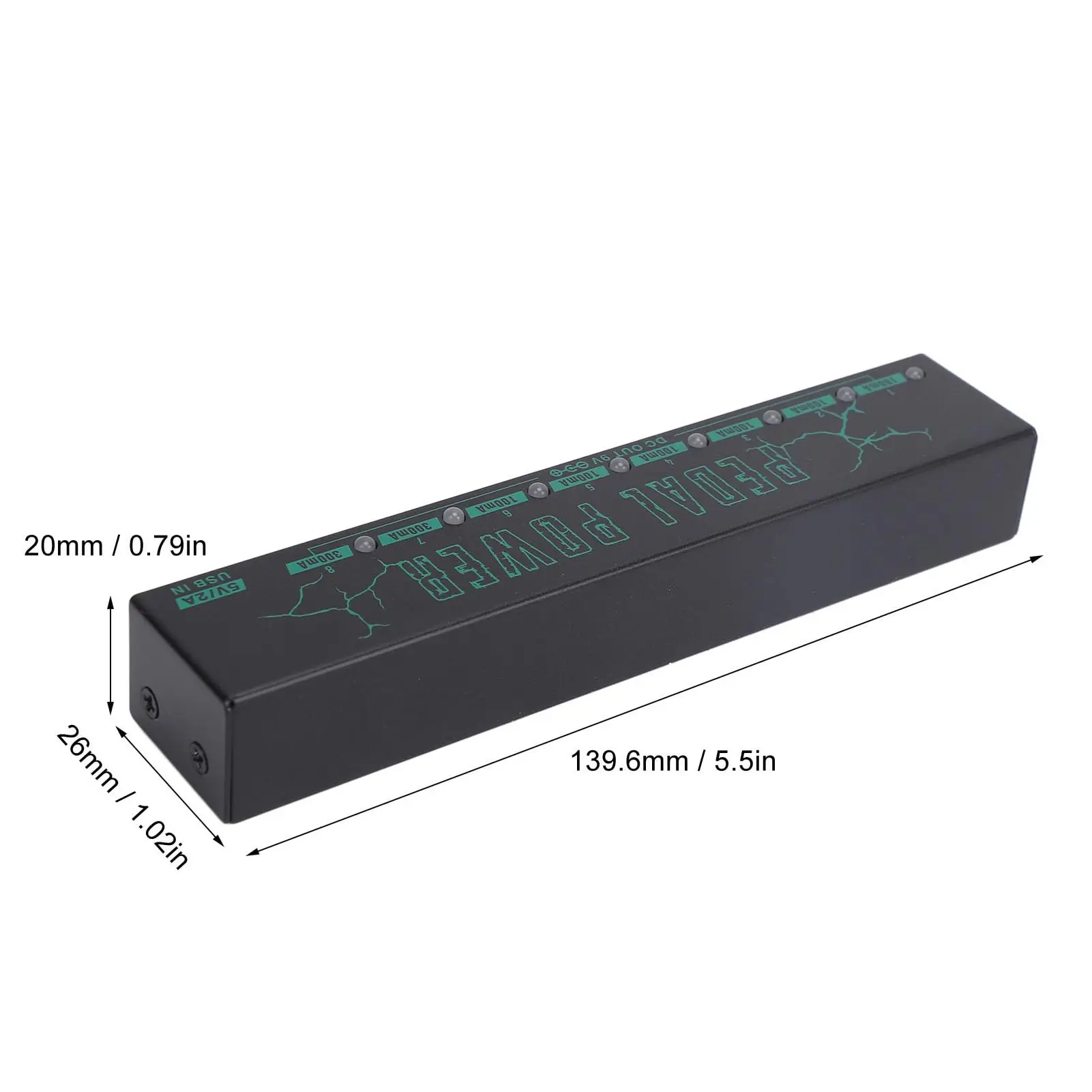 Guitar Pedal Power Supply M-VAVE PEDAL POWER 8 Isolated Pedalboard Aluminium Alloy DC Output 9V Effect Pedal