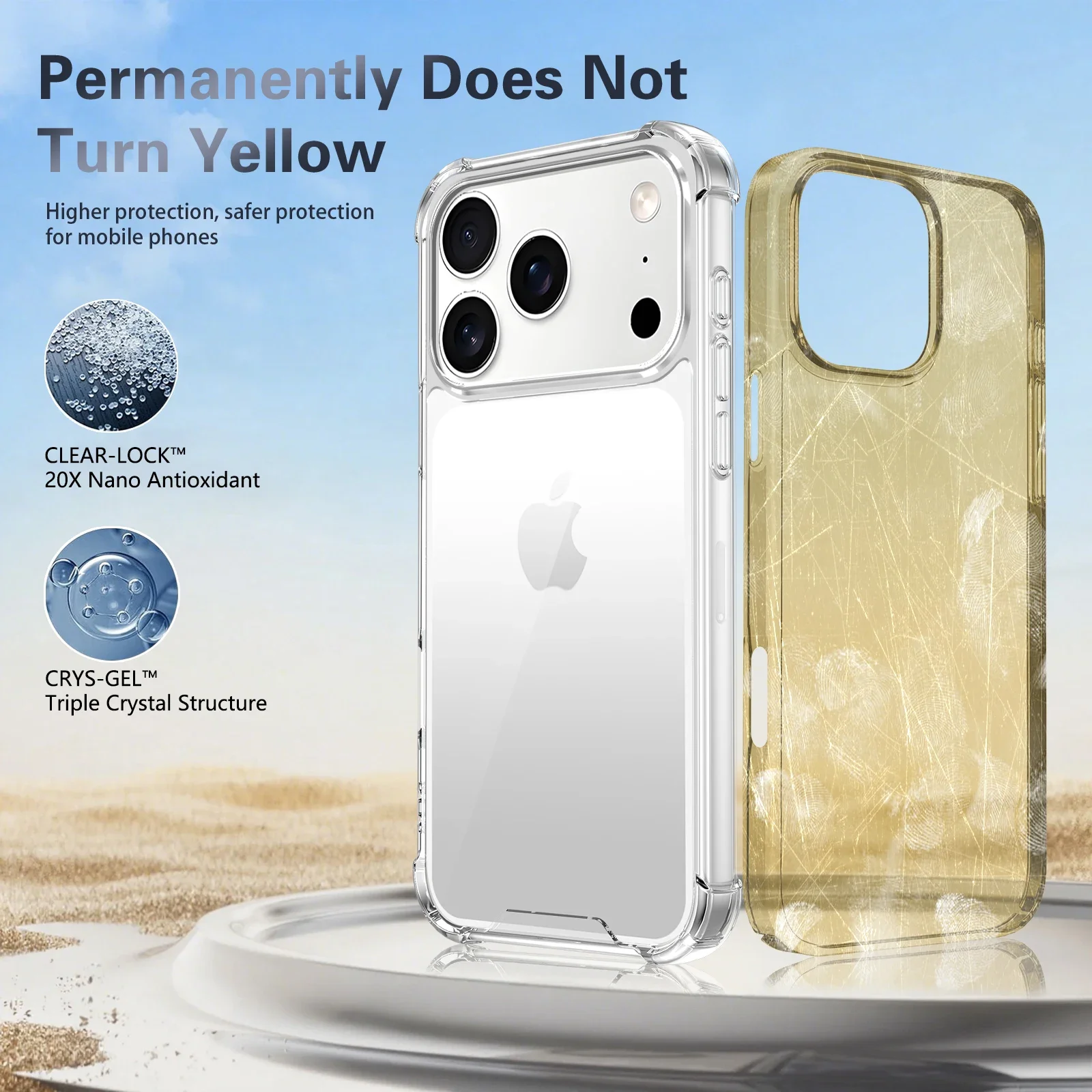 Luxury Four-Corner High Transparent Anti-Shock Phone Protective Hard Case