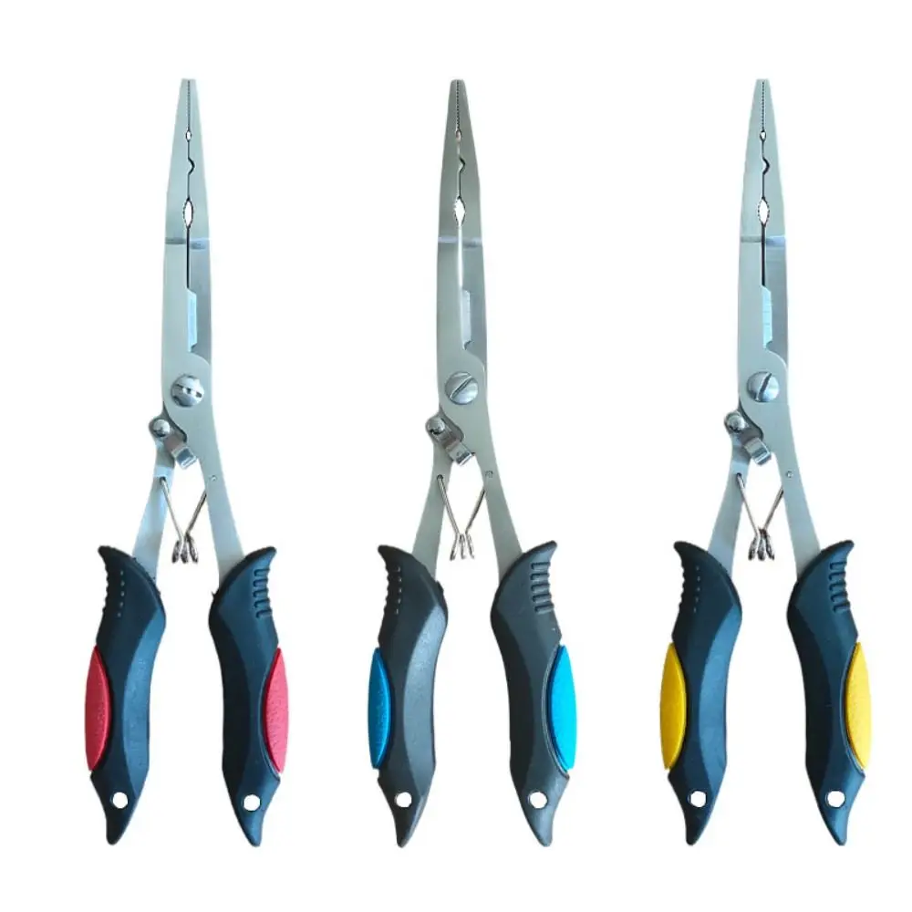 

Multi-functional Luya Pliers Stainless Steel Fishing Pliers Fishing Accessories Fish Mouth Pliers Hook with Rubber Handle