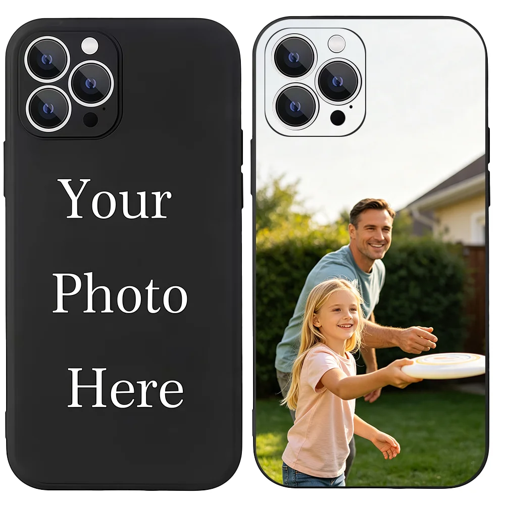 Personalized Anti-Fall Silicone Phone Case - Customizable Photo Design