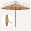 Thatched Hula Tiki Beach Umbrella Hawaiian Style, UV Protect Thatch Umbrella with Tilt Design, Patio, Pool, Garden, Outdoor 2