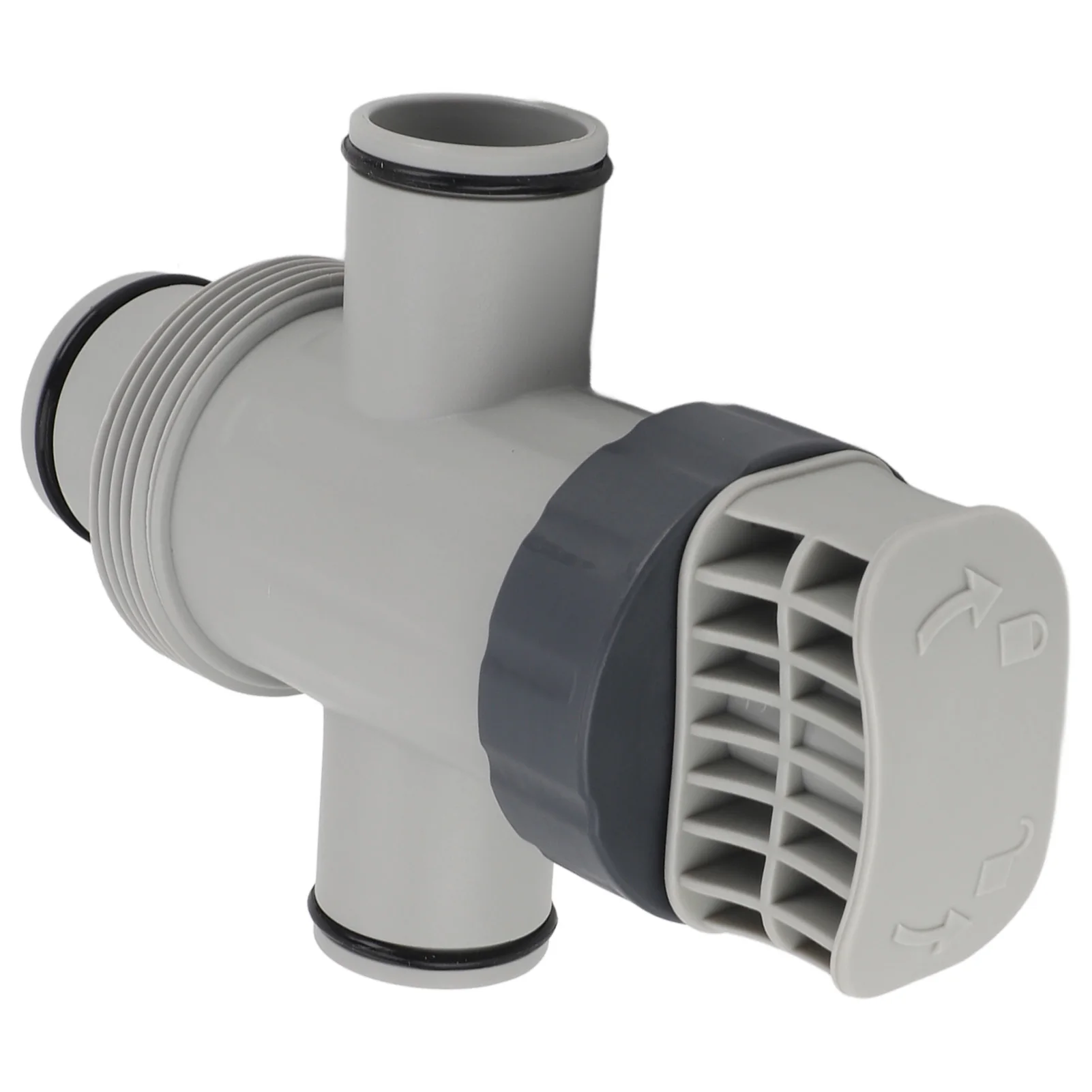 Valvola A Stantuffo Doppio Tubo Per Piscina Intex – Con 6 Fascette, Compatibile Con Pompe Filtro E Cloratore, Ricambio