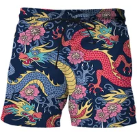 Dragon Totem Graphic Beach Shorts Pants Men y2k 3D Printing Surf Board Summer Hawaii Swimsuit Swim Trunks Cool Ice 1