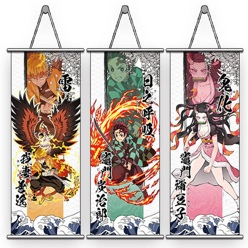 Demon Slayer Hanging Wall Poster Demon Slayer Zenitsu Painting demon-slayer-hanging-wall-poster-demon-slayer-zenitsu-painting