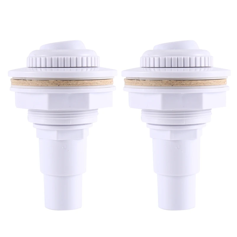 

2Pcs Pool Return Jet Fitting Plastic Pool Return Jet Fitting & 1-1/2Inch Male Hose Adapter & Nut 3/4Inch Eyeball Outlet