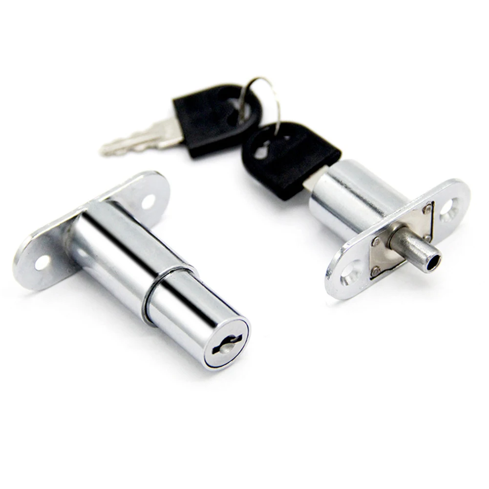 Description Picture 5 of itemCabinet Door Lock Home Sliding Door Closet Showcase Furniture Cylinder Head Plunger Lock With Keys 23 32mm Home Hardware