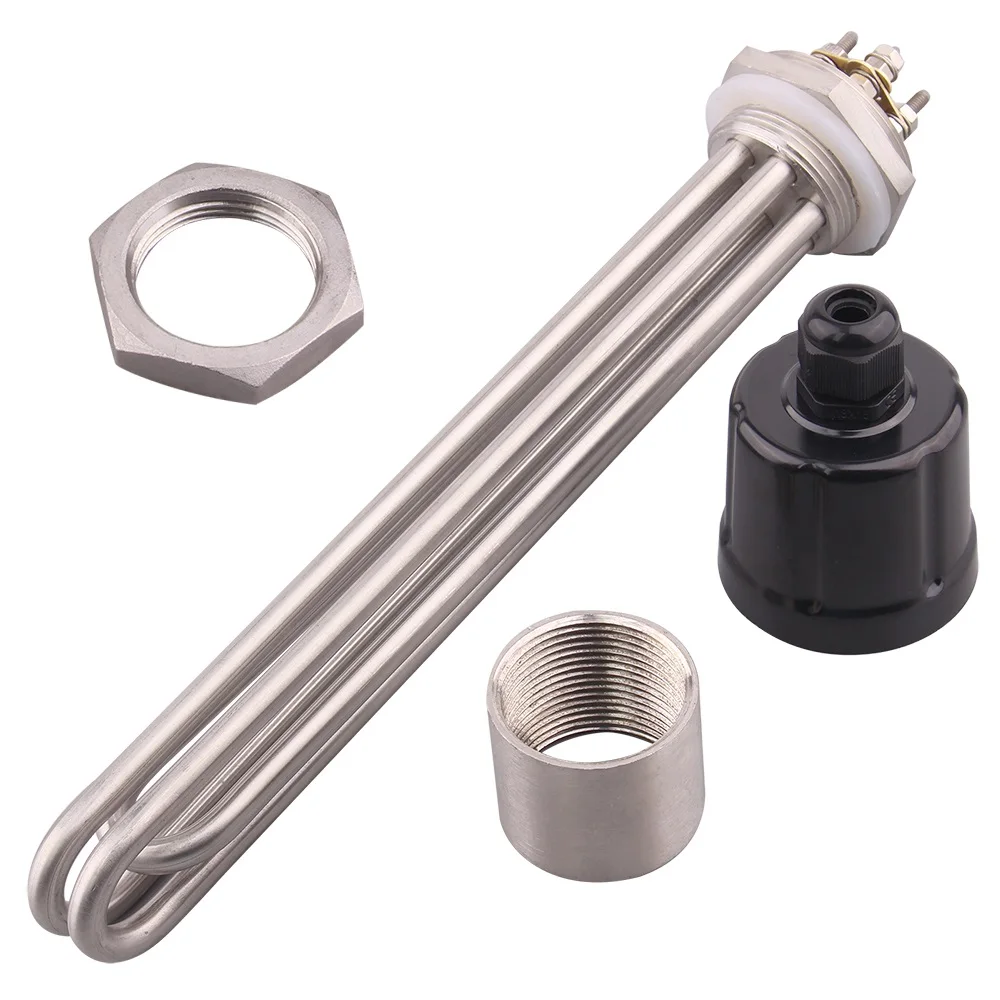 Elemento de Aquecimento de Água Elétrico Aquecedor de Tanque de Água Resistência de Imersão Sus304 Dn32 Dn40 2kw 3kw 3750w 45 kw 6kw 220v 380v