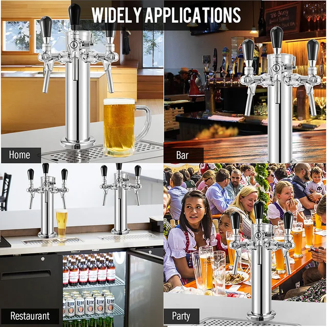 ビールドラフトタワー、3つの蛇口ケゲータービールタワー