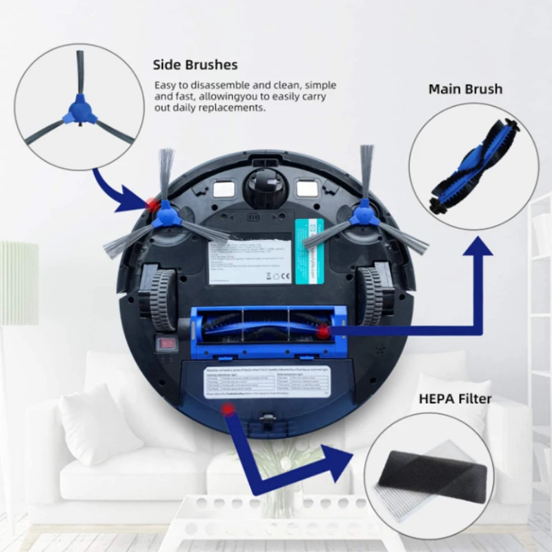 Vhbw Alimentatore 19V 600mA Compatibile Con Anker Eufy RoboVac 11S, 11C, 15C, 30C, 12 - Cavo Di Ricambio 2 Metri Con Spina Europea