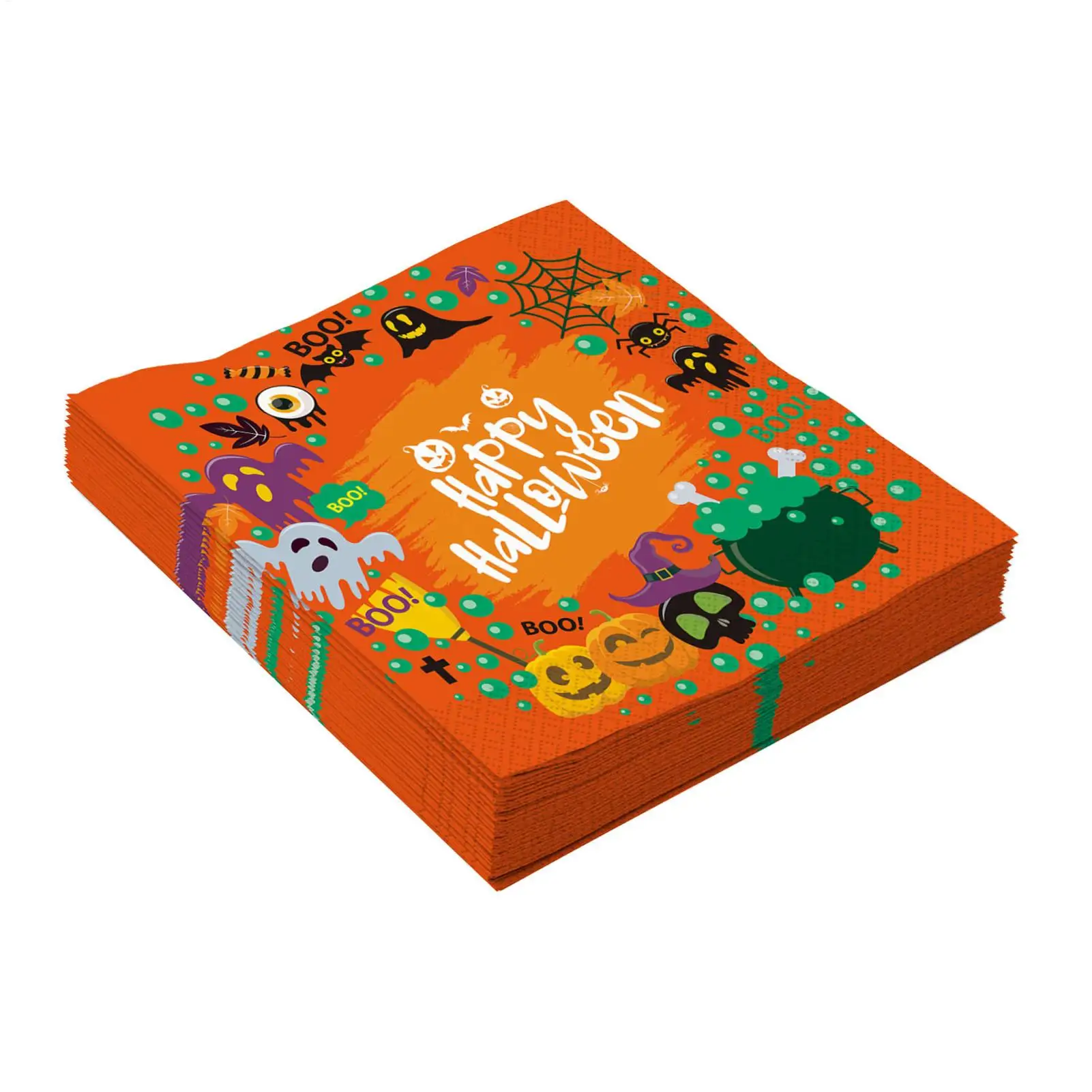 20pcs/pack Funny Paper Napkins Halloween Series Party Dining Table Napkins Paper Safe Free Soft Mouth Wiping Tissue