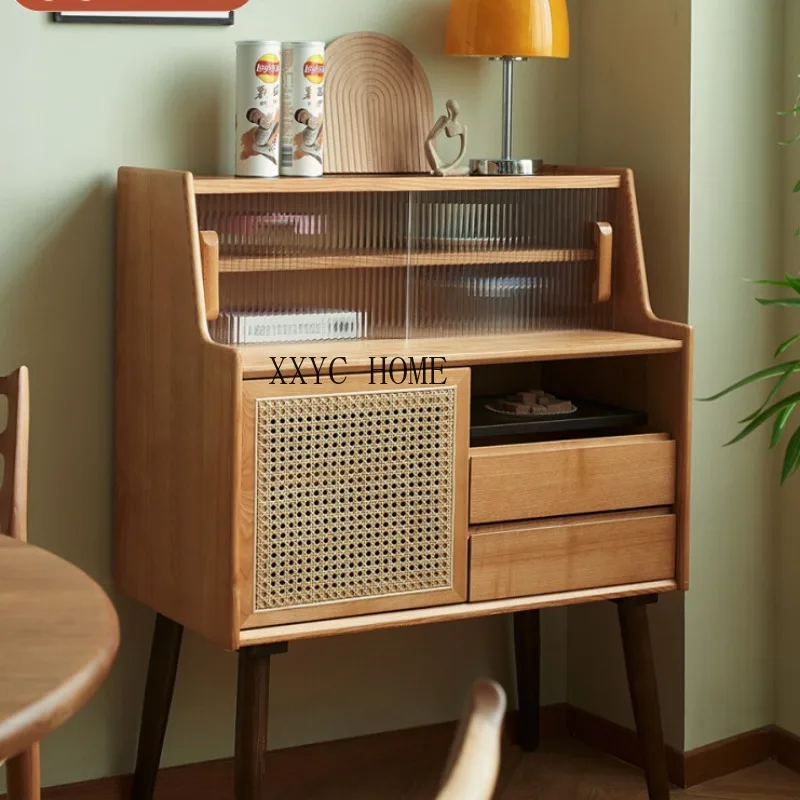 

Скандинавский Ретро буфет из массива дерева шкафчик для всякой всячины Низкий шкаф для маленькой квартиры