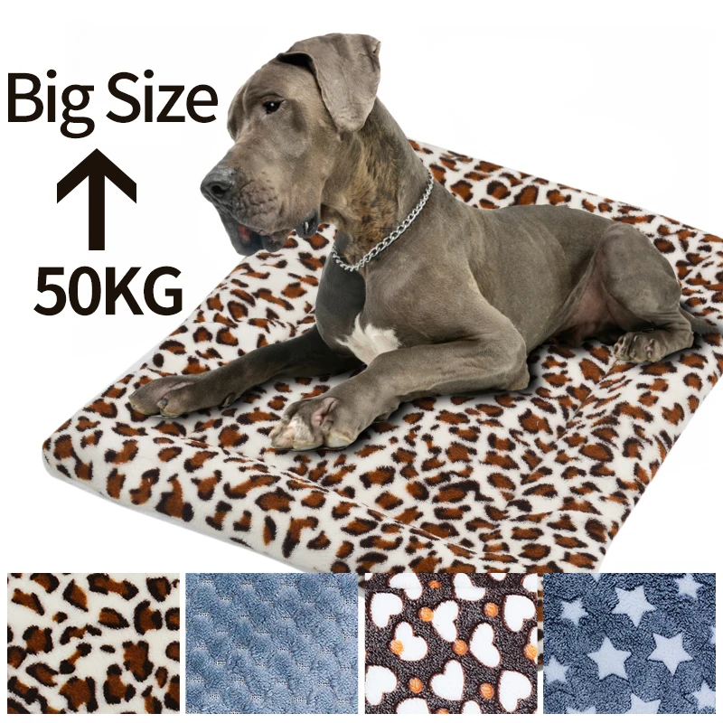 Big Size Pet Sleeping Mat Warm Dog Bed Soft Fleece Pet Blanket Puppy Sleep Mat Lovely Mattress Cushion For Large Dogs