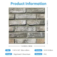10 ชิ้น/20 ชิ้น 3D Faux Brick Peel และ Stick ผนังแผงกันน้ํา PVC ผนังแผงสําหรับห้องครัว, ห้องนั่งเล่น, ผนังตกแต่ง 3