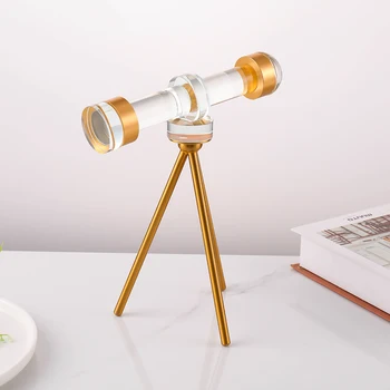 Crystal Binoculars Telescope Ornament Home decoration Bedroom Living Room Ornament Binocular Astronomy Gift Birthday Gifts