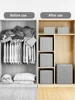Large Clothing Quilt Storage Bag Home Closets Non-Woven Fabric Organizer Box Bedrooms Storager with Cover Handle 6