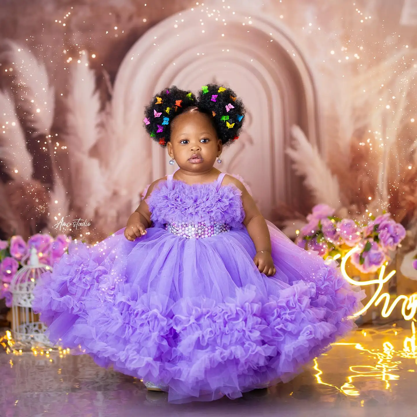 Buy purple toddler flower girl dresses on Sale