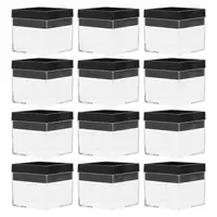 12pcs Transparent Plastic Square Box Mineral Specimen Collection Box Storage Box 1