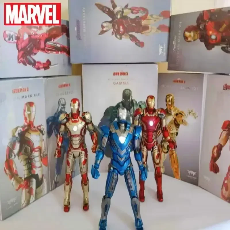 Originale Marvel Comicave Iron Man Oman 1/12 Mk38 Lega Di Metallo Mk40 Mk21 Mk25 Mk26 Mk33 Mk42 Mk43Led Legend Action Figure Giocattolo Regalo