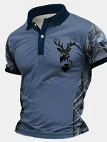 La nouvelle chemise POLO à manches courtes pour hommes pour l'été 2025 présente une impression de motifs 3D décontractés à la mode et respirants. 5