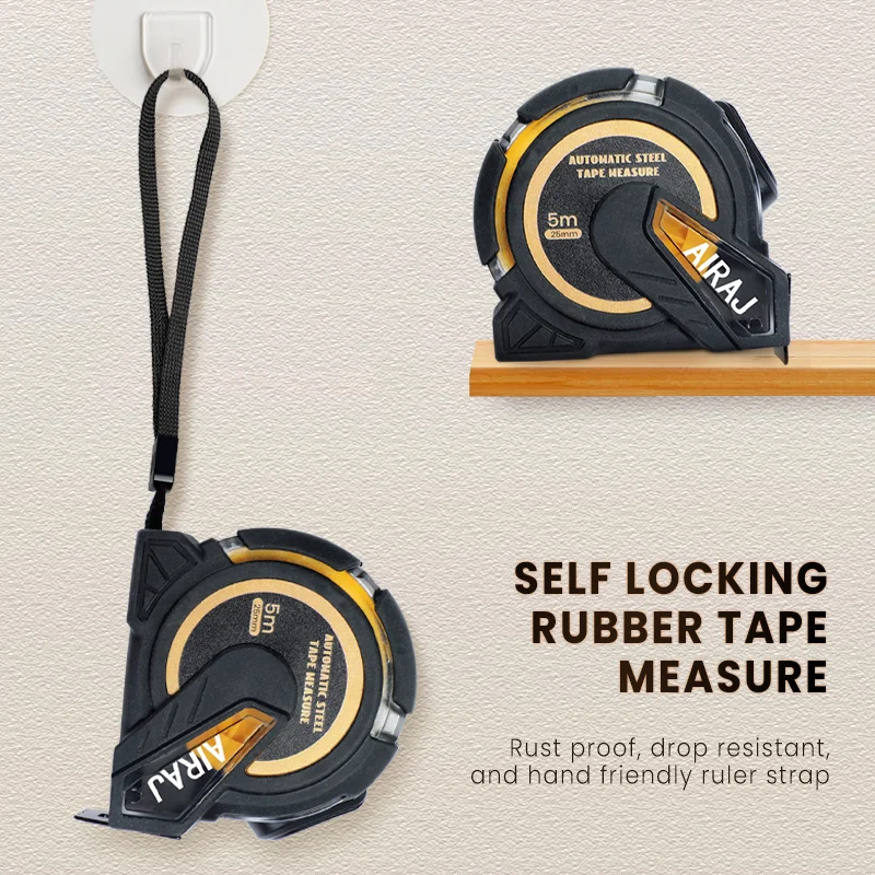 3M to 10M Self-Locking Tape Measure Metric and imperial High-Precision Straightedge Measuring Tool