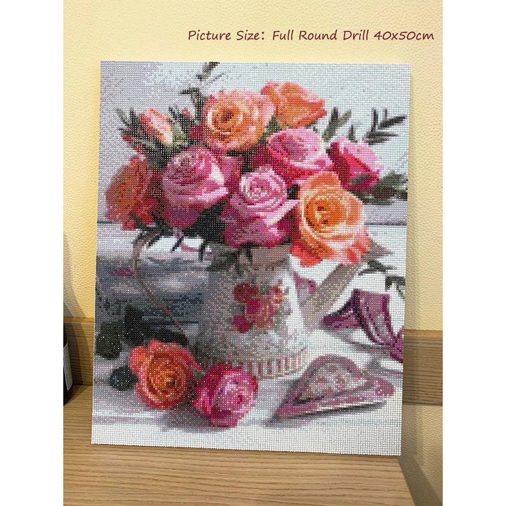 5D DIY Diamond Painting Kit Flower Cross Stitch Mosaic Diamond Embroidery Rose Full Square Drill Home Decoration diamond art painting kit diamond painting set diamond painting